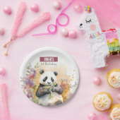 Spring vibes Panda - Birthday Party - Pappteller (Party)