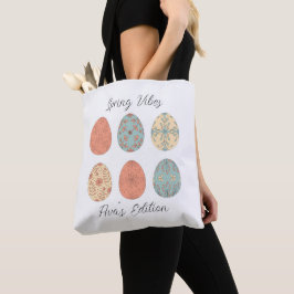 Spring Vibes - Personalisierter Ostertoiletag mit  Tasche