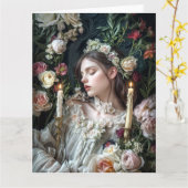 Spring Viktorianisch Goth 2025 Design 2 "Ophelia"  Karte (Gelbe Blume)