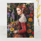 Spring Viktorianisch Goth 2025 Design 4 Card Karte (Gelbe Blume)