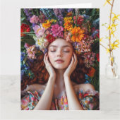 Spring Viktorianisch Goth 2025 Design 5 Card Karte (Gelbe Blume)