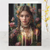 Spring Viktorianisch Goth 2025 Design 7 Card Karte (Gelbe Blume)