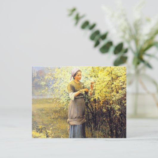 Spring von Daniel Ridgway Knight Postkarte (Stehend Vorderseite)