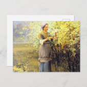 Spring von Daniel Ridgway Knight Postkarte (Vorne/Hinten)