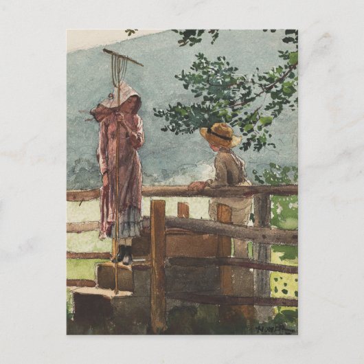Spring von Winslow Homer Postkarte (Vorderseite)