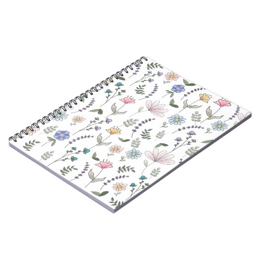 Spring Wassercolor Doodle-Blume Notizblock (Linke Seite)