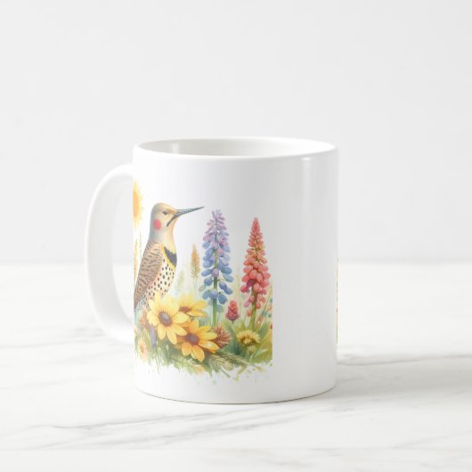 Spring Wassercolor Northern Flicker - Kaffeetasse (Vorderseite Links)