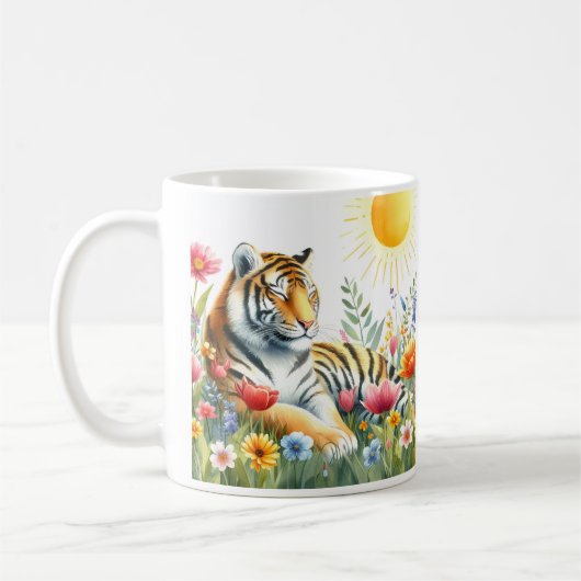 Spring Wassercolor Tiger - Kid Tasse (Links)
