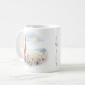 Spring Wasserfarbe Giraffe - Kid-Tasse Kaffeetasse (Vorderseite Links)
