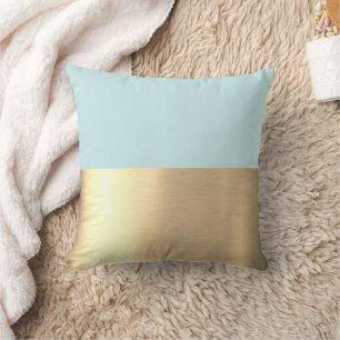 Spring Water Blue Gold Foil Rustikale Imitate Kissen