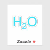 Spring Water H2O Molecule Aufkleber (Blatt)