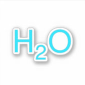Spring Water H2O Molecule Aufkleber (Vorderseite)
