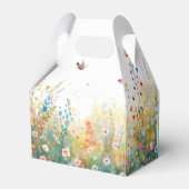 Spring Watercolor Birds Floral Monogram Wildflower Geschenkschachtel (Rückseite)