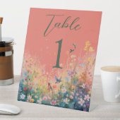 Spring Watercolor Birds Floral Monogram Wildflower Sockelschild (In Situ)