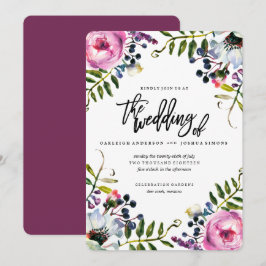 Spring Watercolor Blume Hochzeit Einladung