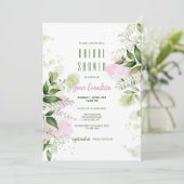 Spring Watercolor Brautparty Einladung (Stehend Vorderseite)