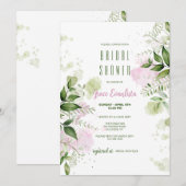Spring Watercolor Brautparty Einladung (Vorne/Hinten)
