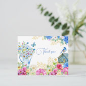 Spring Watercolor Dankeschön Karte (Stehend Vorderseite)