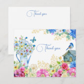 Spring Watercolor Dankeschön Karte (Vorne/Hinten)