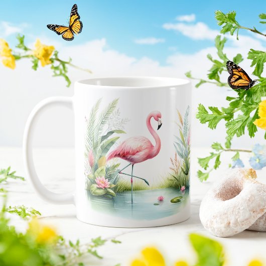 Spring Watercolor Flamingo - Kid Tasse