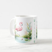 Spring Watercolor Flamingo - Kid Tasse (Vorderseite Links)