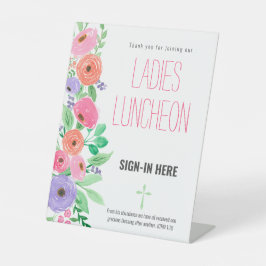 Spring Watercolor Floral Ladies Church Luncheon Sockelschild