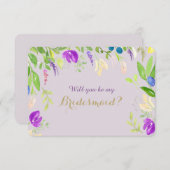 Spring Watercolor Floral Orchideen Einladung (Vorne/Hinten)