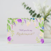 Spring Watercolor Floral Orchideen Einladung (Stehend Vorderseite)