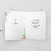 Spring Watercolor Flowers Bible Verse Birthday Karte (Innenseite)