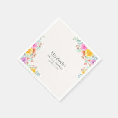 Spring watercolor Flowers Bridal Shower Serviette (Ecke)