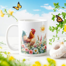 Spring Watercolor Hen - Kid Tasse