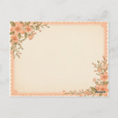 Spring Watercolor Lamm mit einem Buchstaben - Postkarte (Rückseite)