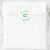 Spring Watercolor Laurels | PERSONALISIERT Runder Aufkleber (Tasche)