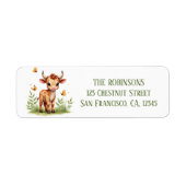 Spring Watercolor Texas Longhorn Calf (Vorne)