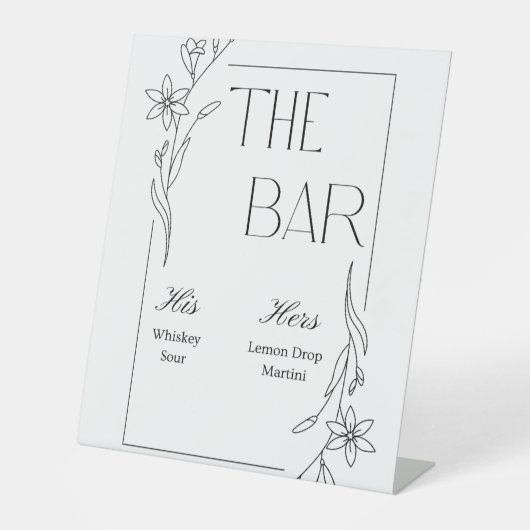 Spring Wedding Bar Sign Sockelschild (Vorderseite)
