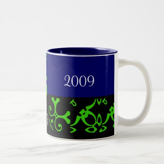 Spring Wedding Black & Blue Tasse - Anpassbar (Rechts)
