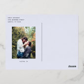 Spring Wedding Blume Bouquet Save the Date Folie Einladungspostkarte (Rückseite)