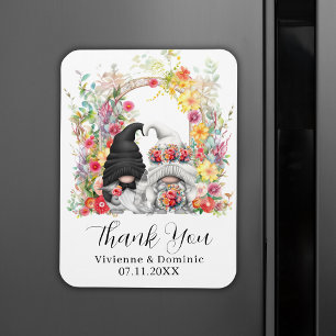 Spring Wedding Danke, Gnome Floral Magnet