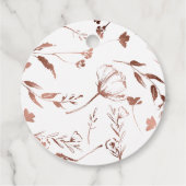 Spring Wedding danke Ihnen Sticker Wildblume Geschenkanhänger (Rückseite)