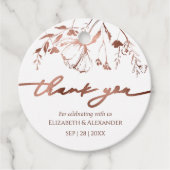 Spring Wedding danke Ihnen Sticker Wildblume Geschenkanhänger (Vorderseite)