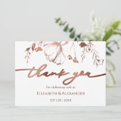 Spring Wedding Dankeschön Wildblume Einladung (Stehend Vorderseite)