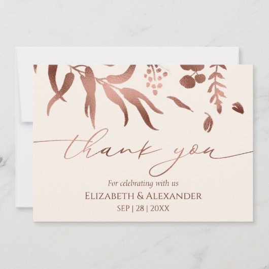 Spring Wedding Dankeschön Wildblume Einladung (Vorderseite)