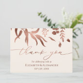 Spring Wedding Dankeschön Wildblume Einladung (Stehend Vorderseite)