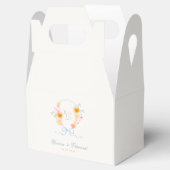 Spring Wedding Floral Crest Monogram Geschenkschachtel (Geöffnet)