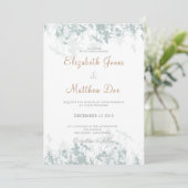 Spring Wedding Gold Calligraphy Wedding Einladung (Stehend Vorderseite)
