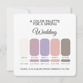 Spring Wedding Palette 2026 Card Einladung (Vorderseite)