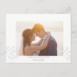 Spring Wedding Photo Thank you Postcard Postkarte