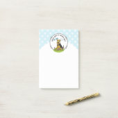 Spring Welsh Terrier Dog mit Blume - Niedlich Post-it Klebezettel (Auf Schreibtisch)
