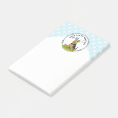 Spring Welsh Terrier Dog mit Blume - Niedlich Post-it Klebezettel (angewinkelt)