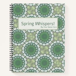 Spring Whisper Abstrakte Blumenkunst Personalisier Notizblock